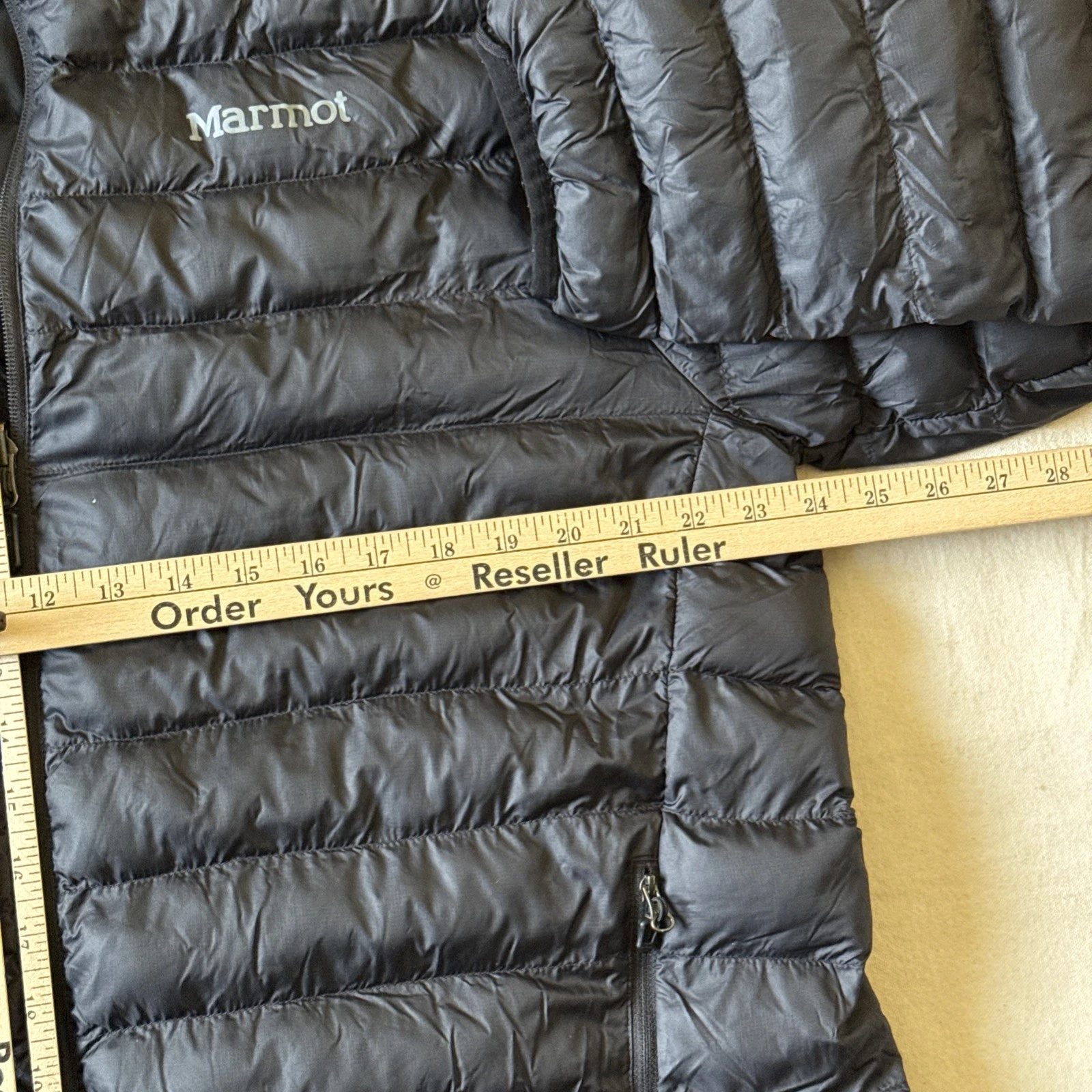 Marmot Solus Puffer Jacket Men’s Size XLT Black Lightweight Packable Coat - product detail image 5