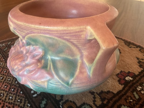 1940s Roseville U.S.A. Pottery WATER LILY 663-4 🏺Superb colors - Picture 4 of 9
