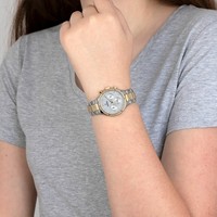 Festina Edelstahl Damen Uhr F20402/1 Armbanduhr Silber Gold Boyfriend UF20402/1
