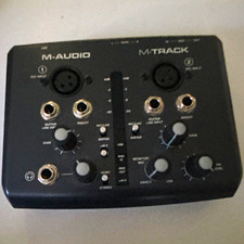 M-Audio M-Track USB Audio Interface 2-Ch 2 Mic Inputs MIDI Phantom 24/48