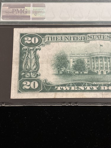 1928 $20 Star ⭐️ FRN Chicago (G*Block) STAR Fr. 2050-G* PMG 40 Tate/Mellon - Picture 6 of 8