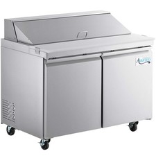 46 3/4" 2 Door Stainless Steel Refrigerated Sandwich Prep Table