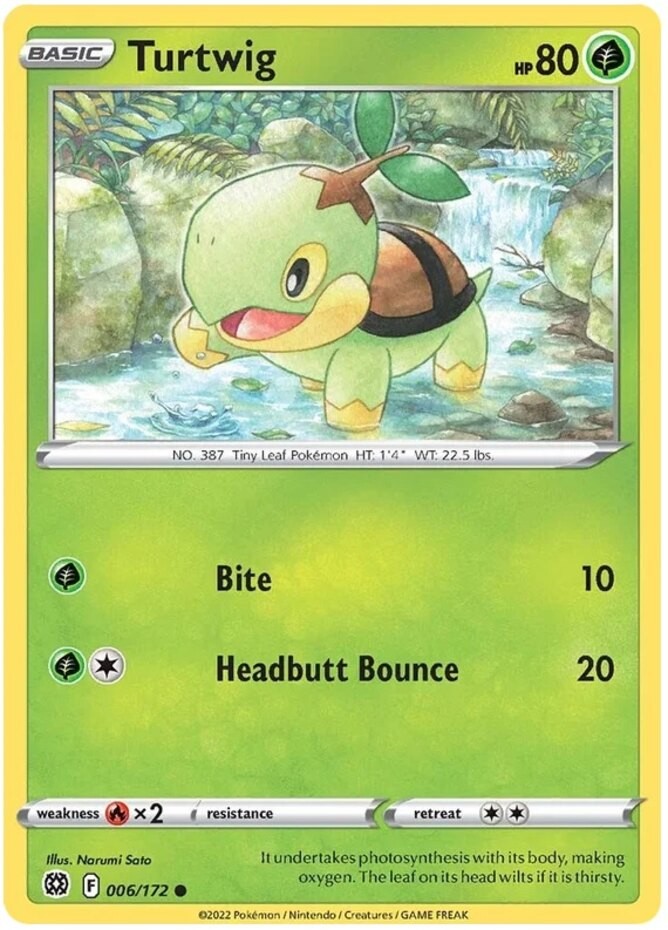 Turtwig - 006/172 - Common (Hp) Brilliant Stars - Grass Pokémon