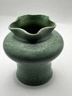 Vintage Red Wing Rumrill Green Vase Fluted Scalloped Rare Find #609