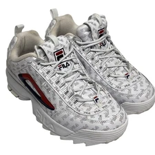 Fila Sneakers Womens Size 9 White Disruptor 2 Chunky Sole Lace Up Streetwear