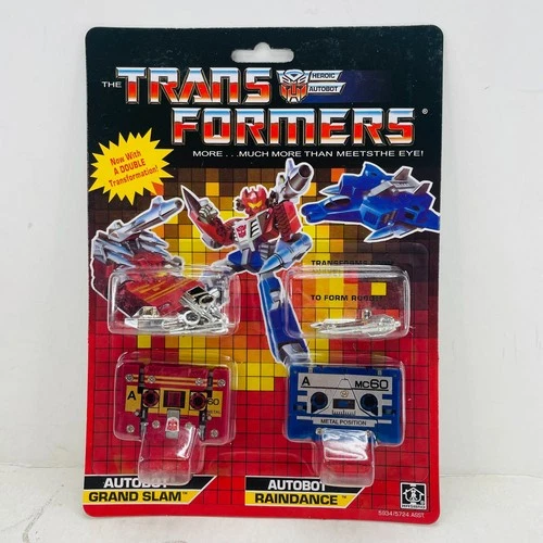 Transformers G1 Reissue Autobot Grand Slam & Raindance Action Figure Toy