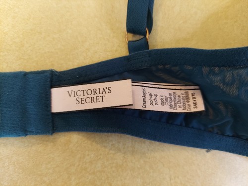 Victoria’s Secret Dream Angels Push-Up Bra 34D Blue Lace - Picture 6 of 6