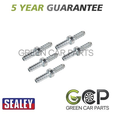 Sealey PCL Double End Hose Connector 1/4'' Hose Pack of 5 AC10