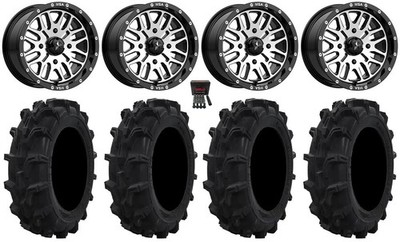 MSA Brute 14'' Wheels Machined 27'' Mud XC Tires RZR Turbo S / RS1