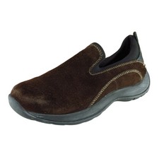 Lands' End Women's Size 6B Brown Suede Slip On Loafer Comfort Casual Shoes 53592