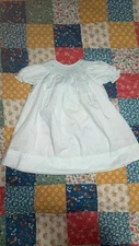 Petit Ami Blue smocked Newborn Dress