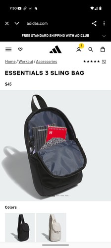 Adidas Essentials 3 Sling Crossbody Bag Schwarz, Karabiner, Multi-Pocket - Neu mit Etikett! - Bild 7 von 10