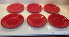 Fiestaware Scarlet Red Dinner Plates Set Of Six 10 1/2” Fiesta Homer Laughlin