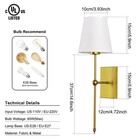 Pair Wall mounted lamp fittings with shades