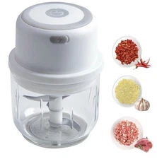 250ML Electric Garlic Chopper USB Mini Garlic Mincer Portable Food Processor