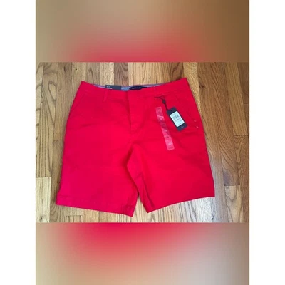 Tommy Hilfiger Women’s Red Flat Front Shorts size 12 - Image 1 of 4