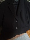 Lafayette 148 New York Black Wool 2 Button Blazer Jacket Size 12Petite — photo 6