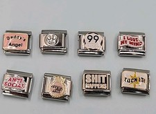 NEW Charms Italian Charm Bracelet Assortment of Charms in Silver Lot of 8