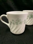 New Pair Of Vintage Corning Corelle Callaway White Swirl W Ivy Coffee/tea Mugs — photo 2