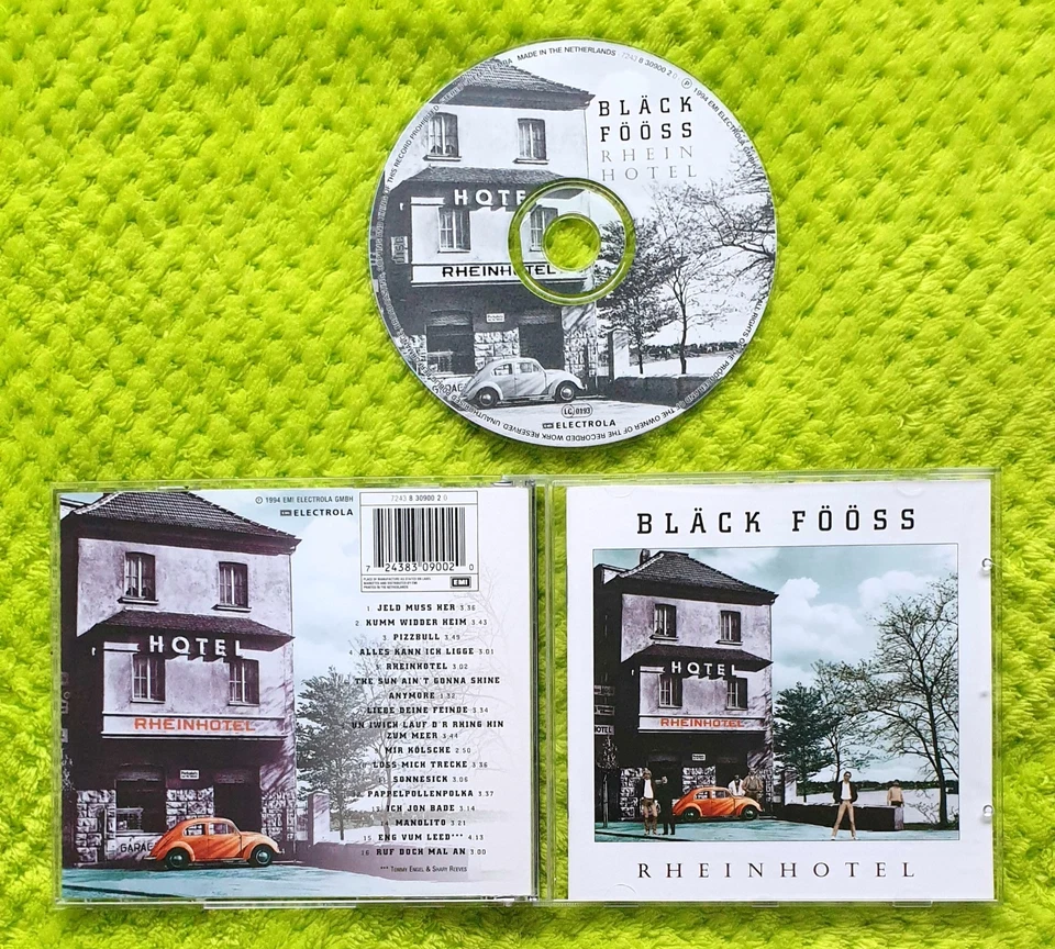 BLÄCK FÖÖSS Rheinhotel CD von 1994 mit 16 Titeln & Lyrik Book wie Neu