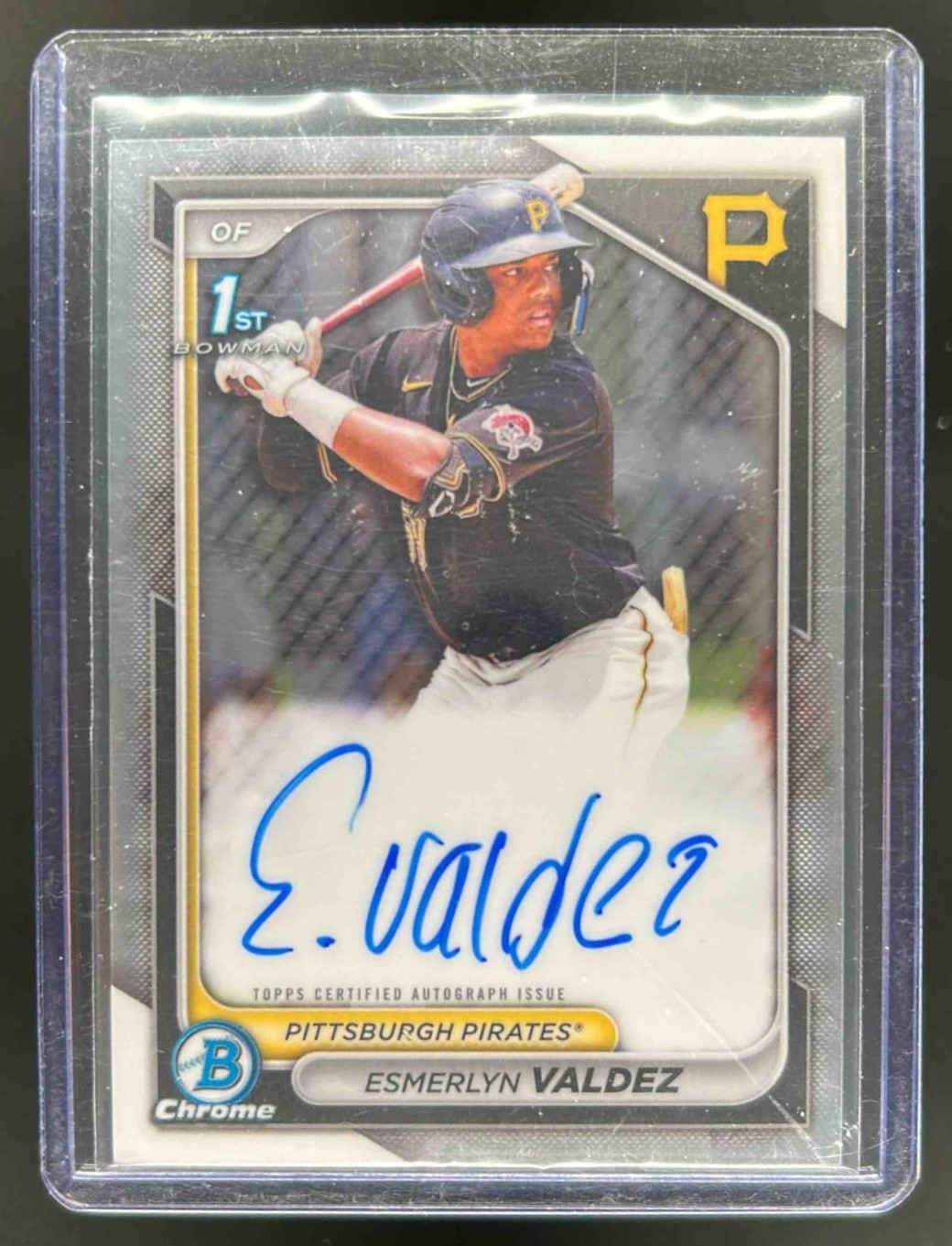 2024 Bowman Esmerlyn Valdez Chrome Auto 1st Prospect #CPA-EV Pirates