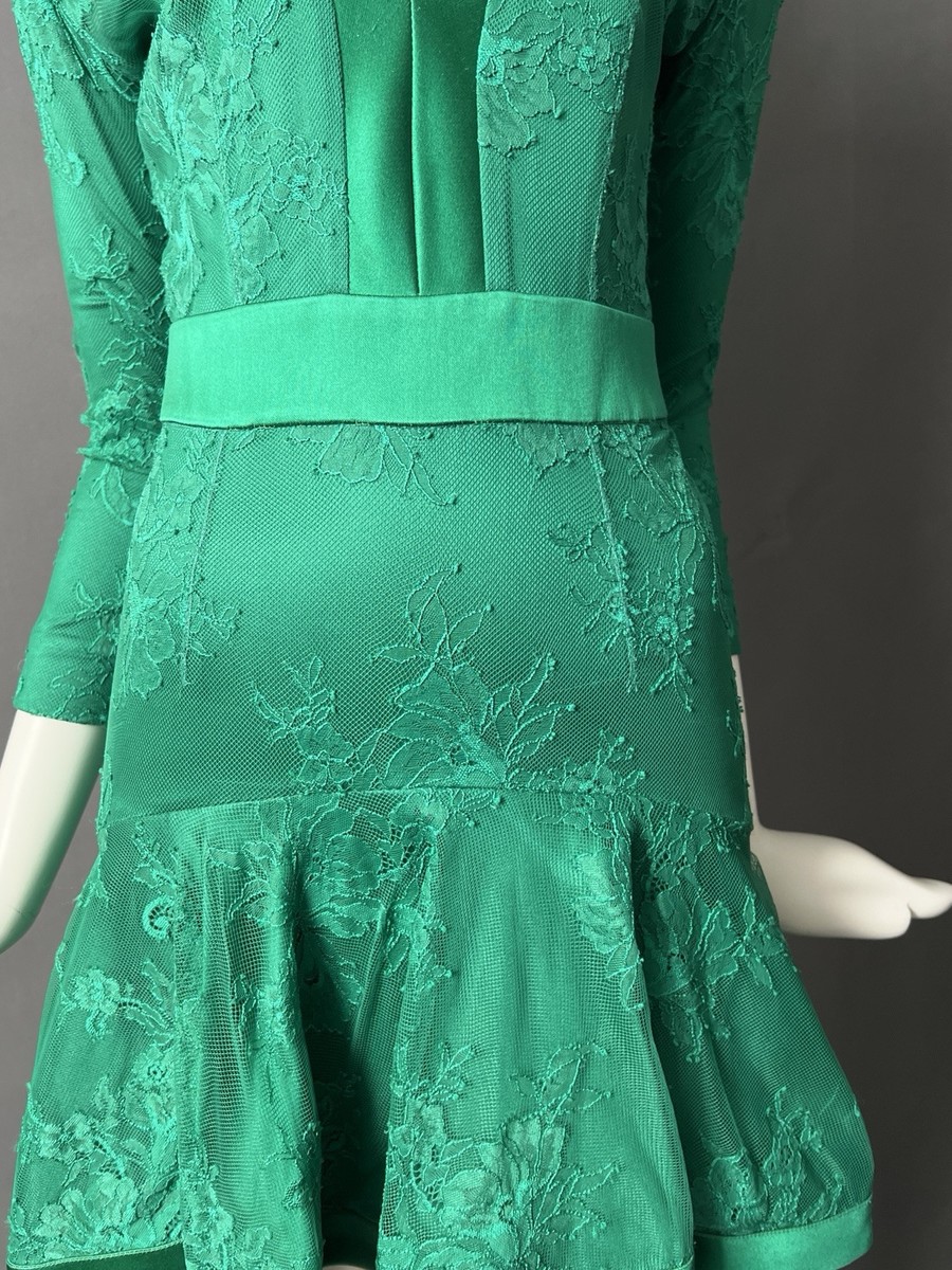 Blumarine | Lace & Silk Dress | Emerald Green | IT36 | eBay