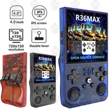 128GB,R36MAX Handheld Game Console 4.0 Inch IPS Screen,22000+ Games, Video Games
