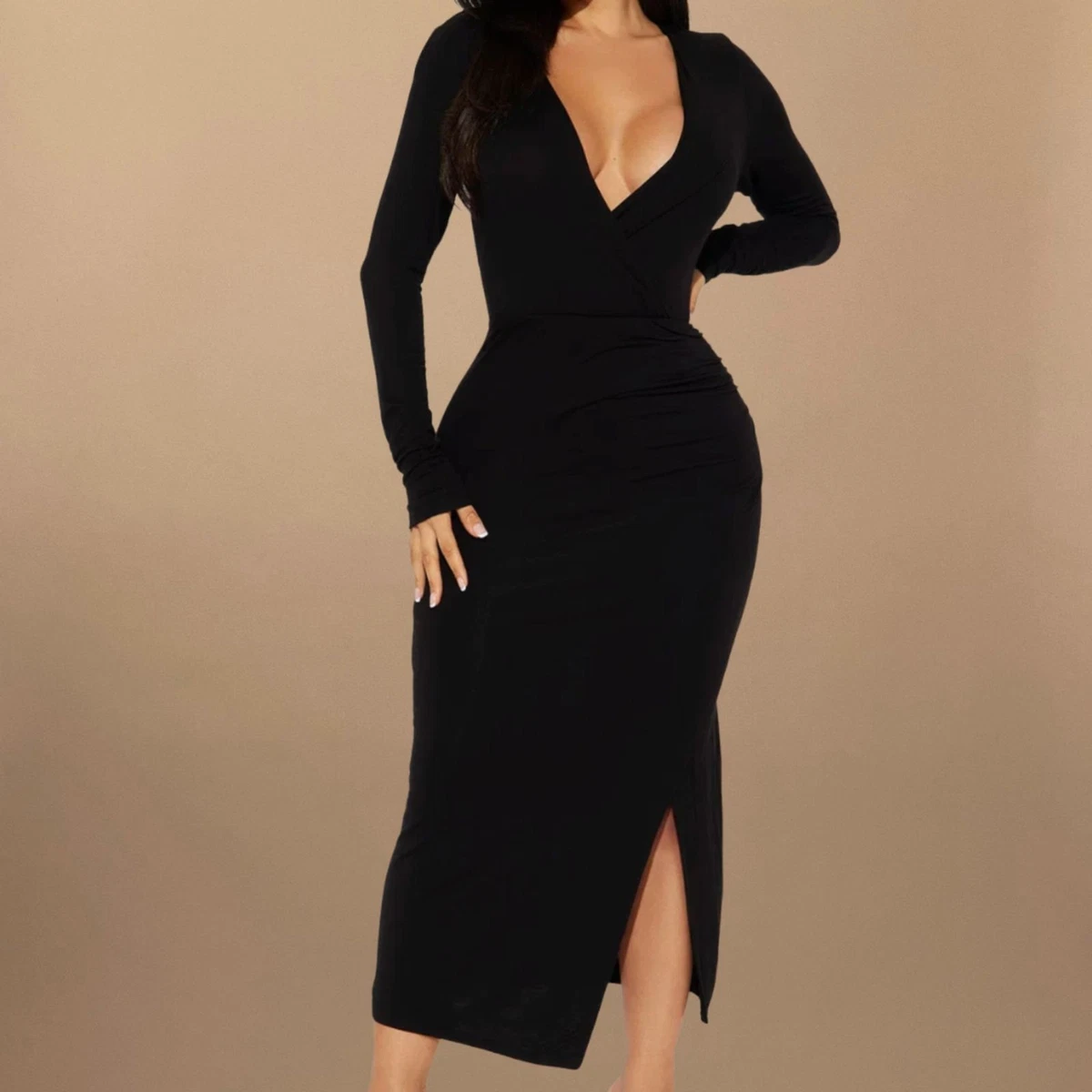 fashion nova bodycon dress Long Sleeve Dresses Krissy Long Sleeve Sequin Maxi Fashion Nova A-line Wedding Dresses and x-markdown-pc:30 High neck Short Sleeve US Size:20w
