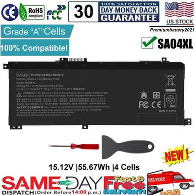  SA04XL Battery for HP ENVY X360 15-DR 15-DS L43248-AC2 HSTNN-OB1G L43267-005