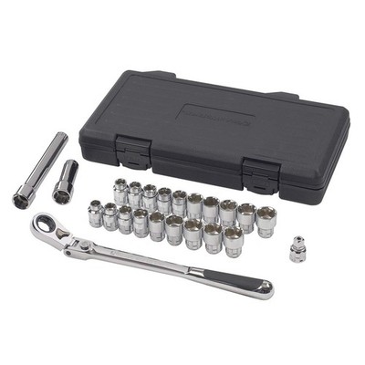 Gearwrench 23pc 3/8 Drive 6pt Pass-Thru Socket Set SAE Metric