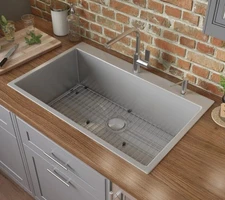 Ruvati 33x22" Drop-In Rounded Corners Topmount Kitchen Sink - RVH8005