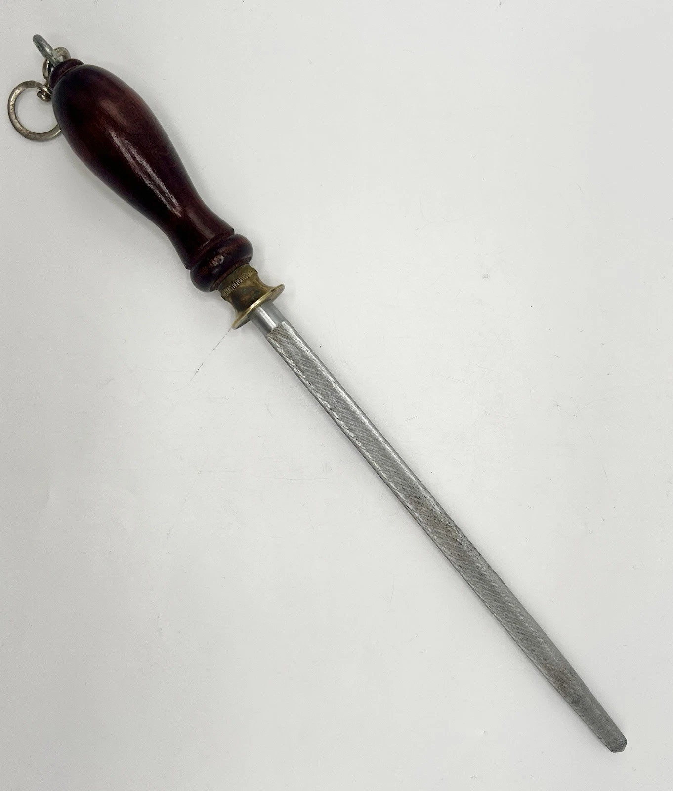 Vintage Sheffield Forged Steel Butchers Knife Sharpener Honing Rod Kitchenalia