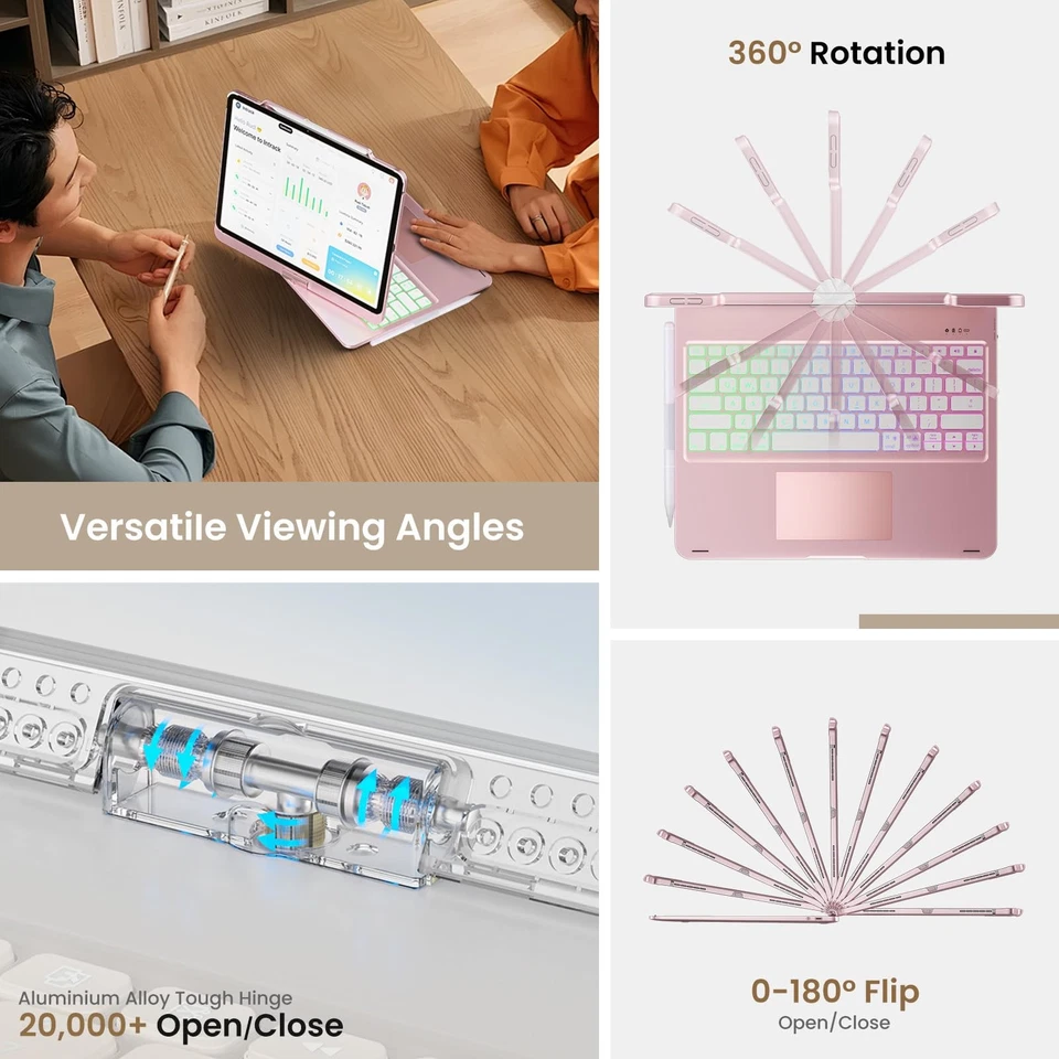Keyboard Case for iPad Air 13-inch (M2) 2024 & iPad Pro 12.9-inch 6th Generat... - Image 4 of 4