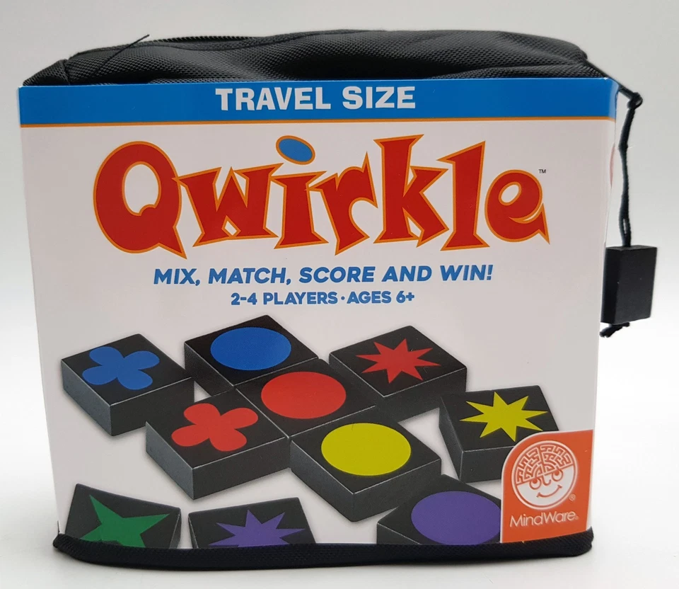 Qwirkle Travel Board Game Family Match Colour Shapes Wooden Tiles MindWare Mensa - Image 2 of 4