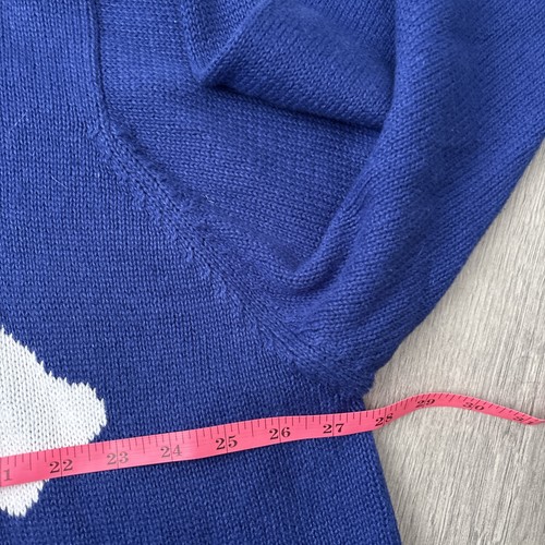 Quacker Factory Cardigan Sweater Womens 3X Blue Knit Halloween Black Cat Pumpkin - Picture 11 of 14