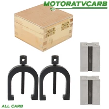 ALL-CARB Hardened Steel 90 Degree Angle V-Block & Clamp Set 1-5/8"×1-1/4"×1-1/4"
