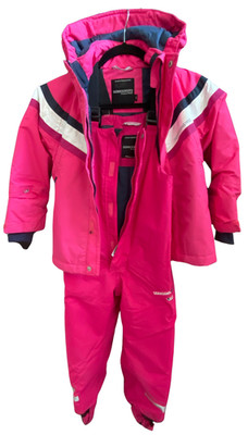 DIDRIKSONS1913 jacket,pants,&attachable hood(color pink)(size 120cm girls)(used)