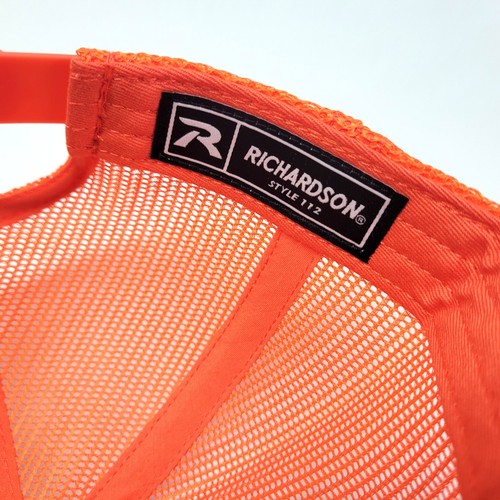 Phoenix Metals Hat Cap Steel Mesh Snapback Trucker Orange Blue - Picture 7 of 7