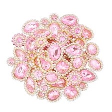 Sew on Rhinestone for Crafts 100pcs Teardrop Heart Star Round Crystal Faceted...