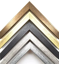 Modern Weathered Metallic Picture Frame Thin Contemporary Decor For Wall Art