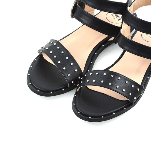 Sandalias planas de gladiador para mujer Zapatos de vacaciones con doble correa y punta abierta talla - Imagen 11 de 21