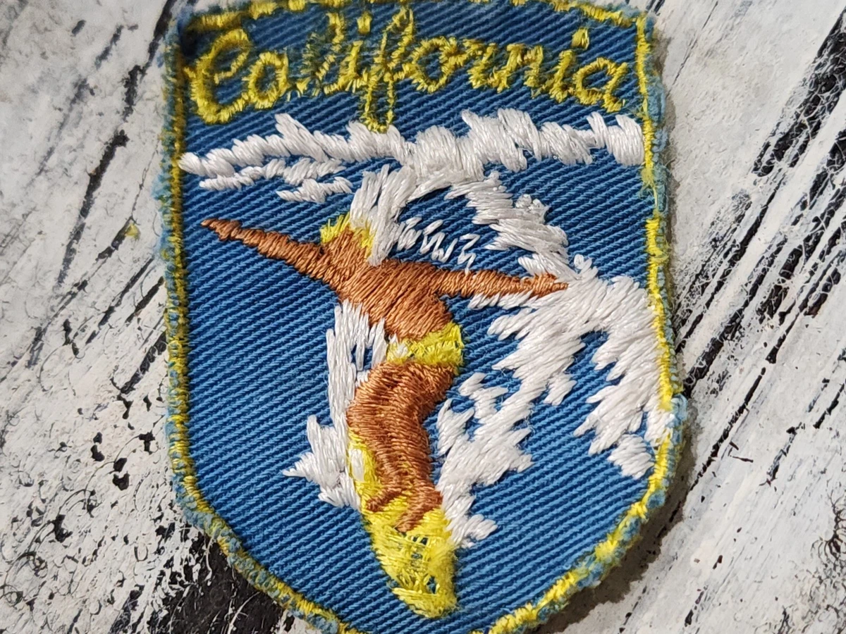 vtg 1950s 1960s Surf surfboard patch California Surfer Souvenir