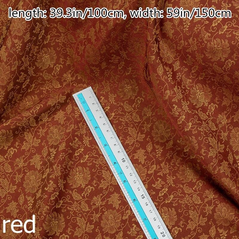 Gorgecraft Nastro Jacquard Ricamato Floreale 5 Metri - Largo 5 Cm, Rosso Scuro - Per Cucito, Borse, Abbigliamento, Fai Da Te - 5