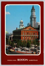 Postcard Continental Card Faneuil Hall Boston MA Marketplace Shopping Souvenir