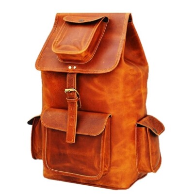 Handmade Genuine Satchel Men's New Classic Vintage Leather Backpack Bag