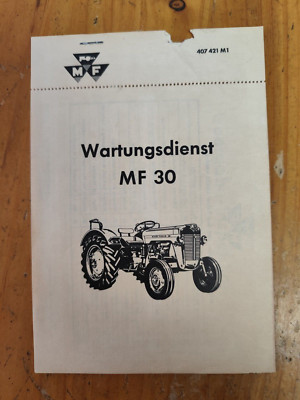 Wartungsdienst Massey Ferguson MF30 Scheckheft Traktor tractor prospekt 31