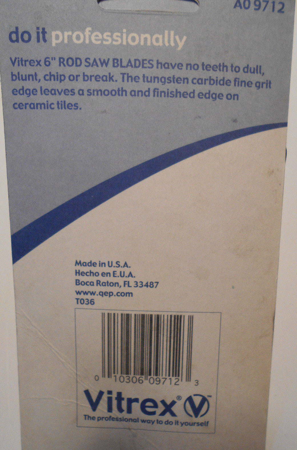 Lot of 2 New VITREX Replacement Rod Saw Blades 6" A09712