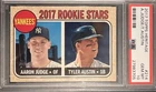 2017 Topps Heritage RC #214 Aaron Judge Tyler Austin Rookie Stars PSA 10 GEM MT