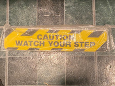 2 "WATCH YOUR STEP" Anti-Slip/Non Skid Causion Floor Adhesives 14" X 3" *NEW* g2