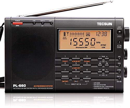 TECSUN PL-660 (Black) FM/LW/MW/SW/AIR Airband BCL Radio Small High Performance - Picture 1 of 7